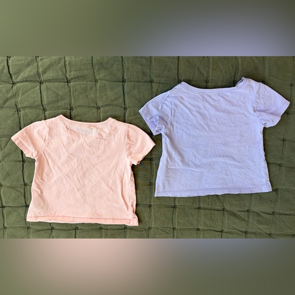 Lot of 2 Gap girls’ rainbow tees, pink & purple, GUC, 3 years - Picture 2 of 5